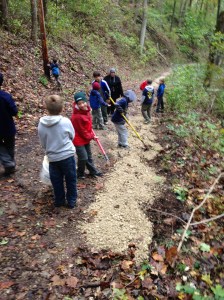 Pack 105 Trail maintenance in action 2