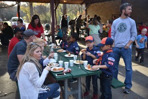 Packs 625 and 358 break bread together