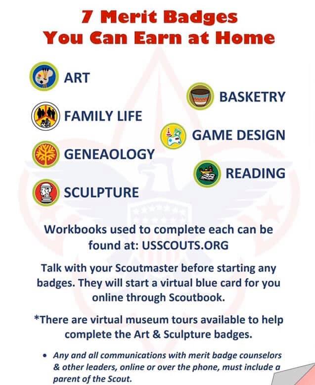 Merit badges at home